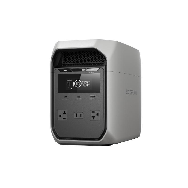 Estación de energía portátil DELTA 3 Classic con panel solar de 160 W o 220 W, carga solar, batería LiFePO4 y salida de CA de 1800 W / USB-C de 100 W.