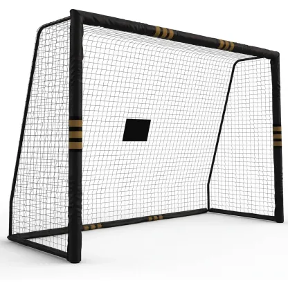 Portería de fútbol profesional: diseño resistente a la intemperie y con acolchado de espuma. Portería de fútbol para exteriores con red de malla cerrada para niños y adultos, pared de tiro de alta calidad para juegos recreativos y entrenamiento.
