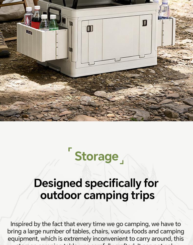 Miaoli Rectangle Foldable Outdoor Storage Box with Lid - Breathable, Odorless, Adjustable Tabletop Home Organizer (Check Product Code Image for Sizes, Main Image/Description for Assembly; Storage Bins with Lids), Organizer Storage, Storage Containers