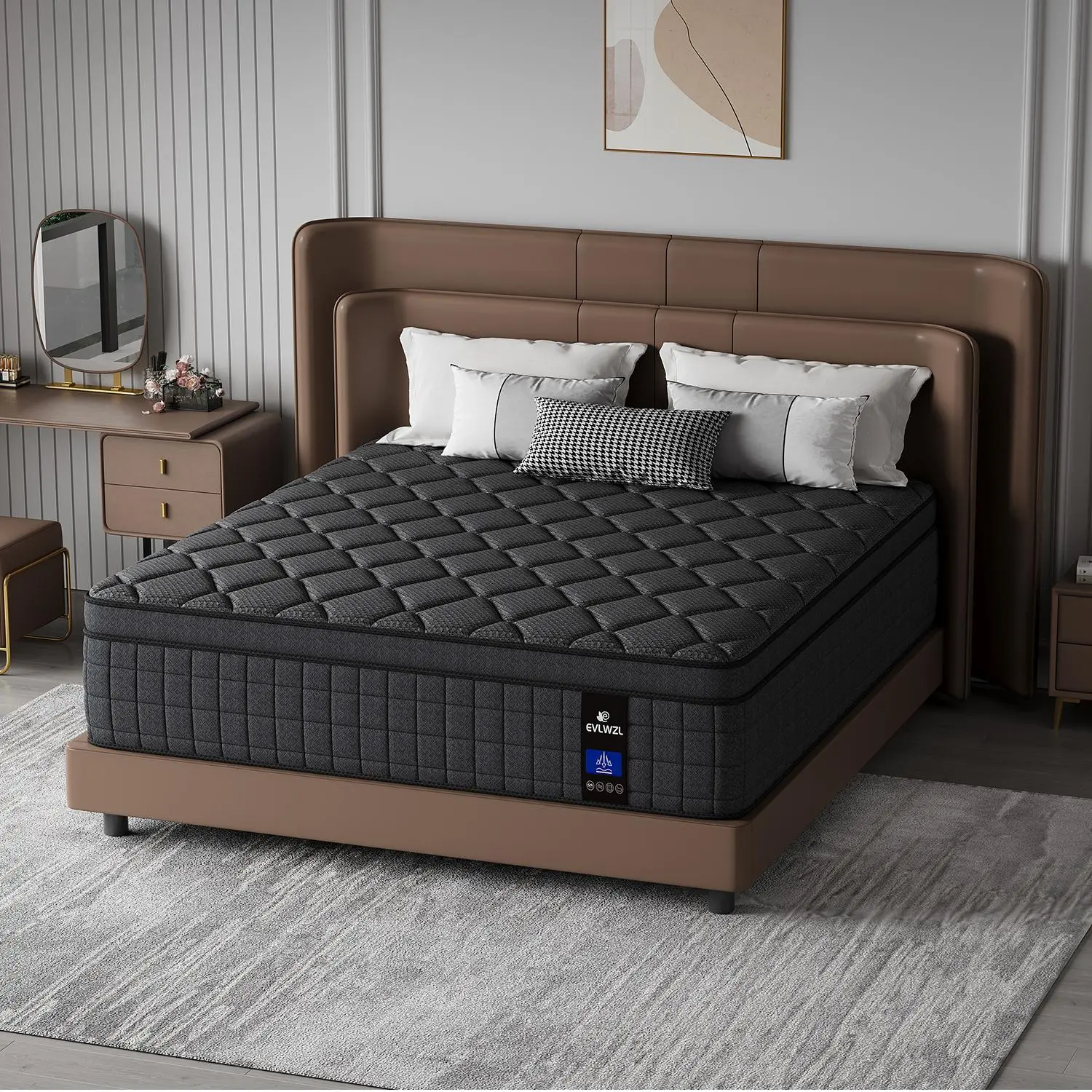 Medium Firm Hybrid Memory Foam Mattress, 8-14 Inch
