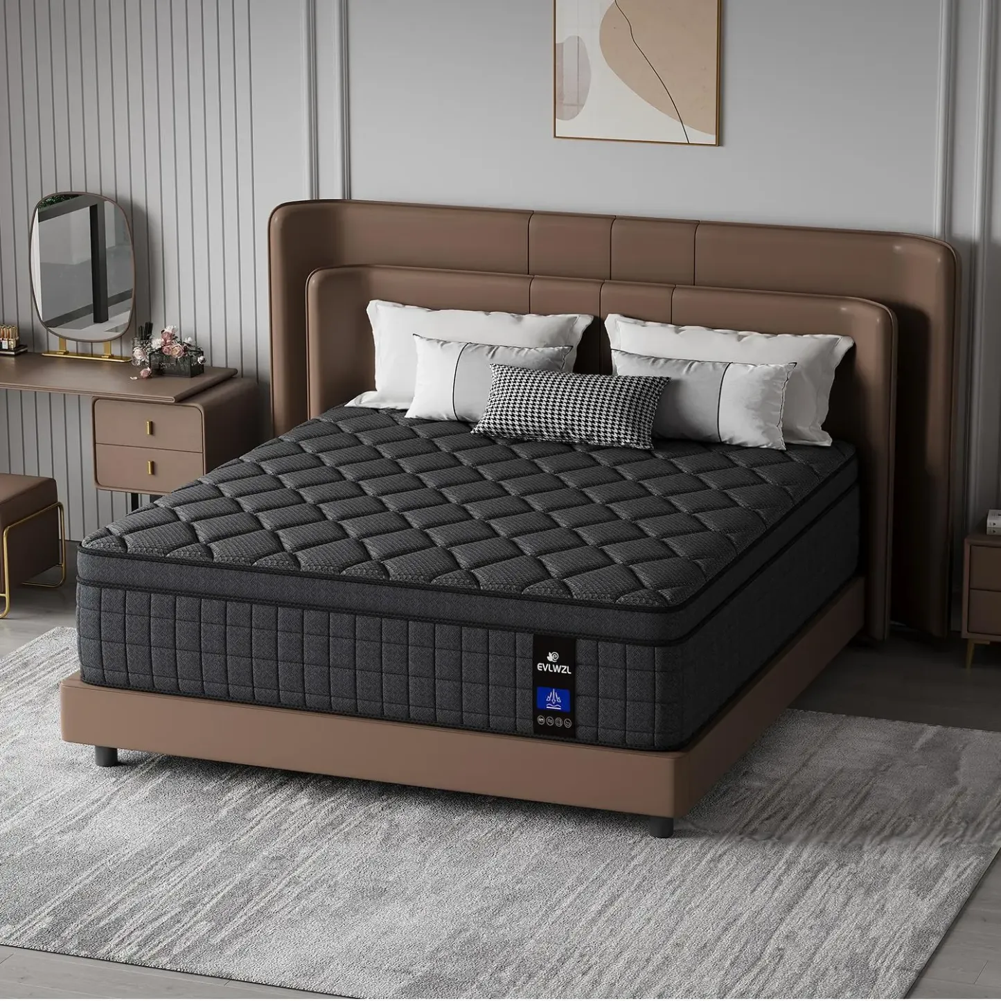 Medium Firm Hybrid Memory Foam Mattress, 8-14 Inch