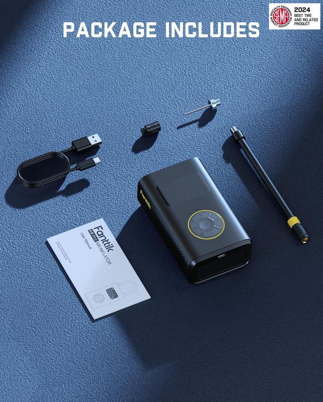 Fanttik X9 Pro inflador portátil manual para coches pequeños, bomba eléctrica para bicicleta con inflado rápido en menos de 1 minuto y manómetro digital de presión de los neumáticos, compresor de aire de 150 PSI