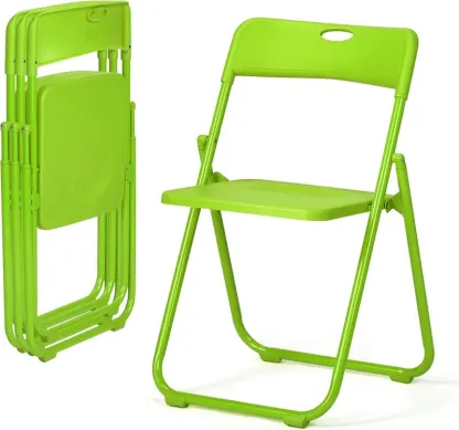 Juego de 10 sillas plegables de plástico ligero (capacidad de 300 libras) con estructura metálica reforzada; fáciles de plegar y almacenar, aptas para uso en interiores y exteriores (bodas, fiestas, salas de reuniones, patios y jardines). Disponibles en s