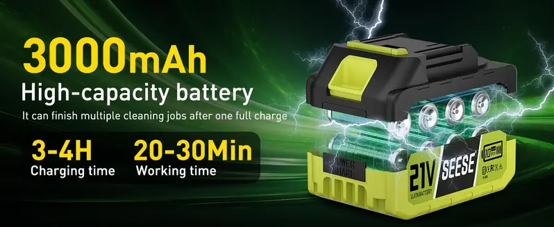 SEESE 21V Cordless Car Washing Bundle with 1000 PSI Pressure Washer & 1000G Turbo Leaf Blower Combo Kit for Car Wash + Drying, Patio & Garden Cleaning toolupgrade SEESE 21V Cordless Car Washing Bundle with 1000 PSI Pressure Washer & 1000G Turbo Leaf Blower Combo Kit for Car Wash + Drying, Patio & Garden Cleaning toolupgrade