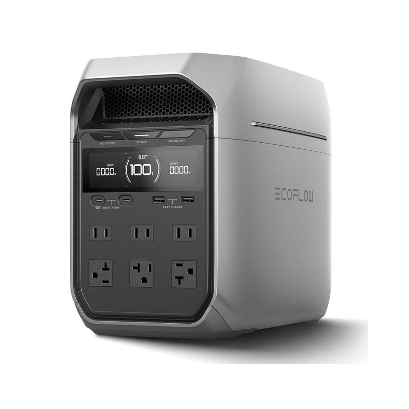 Serie DELTA 3, batería LFP de 1 kWh para respaldo doméstico, camping y generador solar para caravanas (panel solar opcional) con entrada solar de 500-1000 W, generador eléctrico + UPS