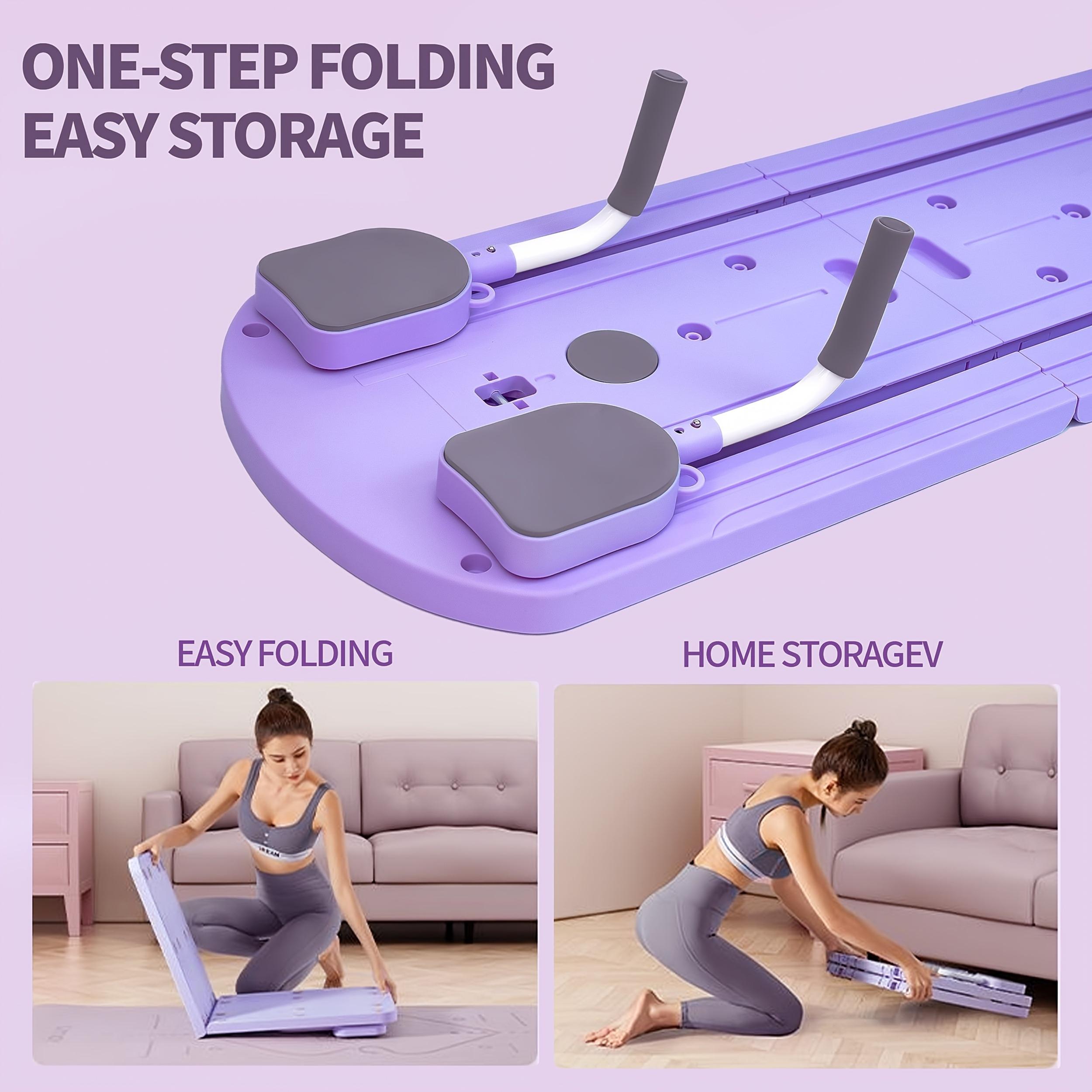 Summerwins 8-in-1 Multifunctional Collapsible Pilates Board - 24 Non-Slip Feet, Small Space Storage - Multifunctional Pilates Home Gym Fitness Gear for Home Workouts, Workout Equipment Use in Living Room