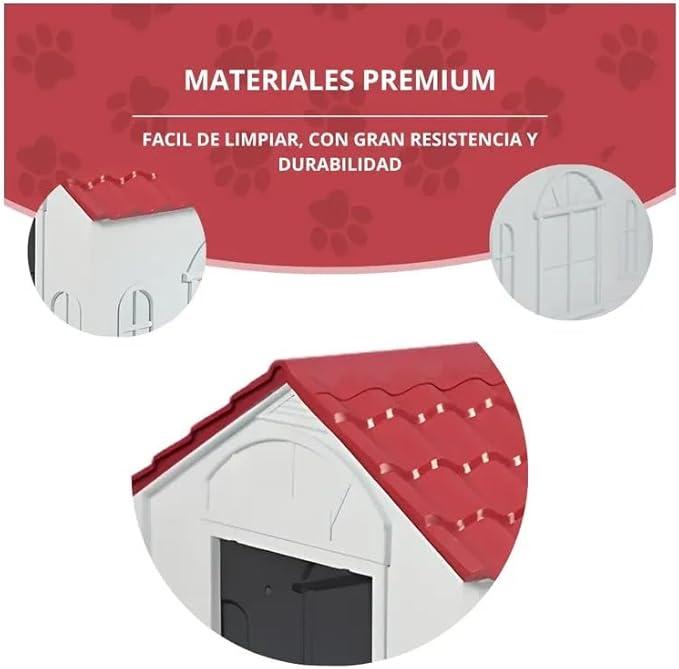 Casa Para Perro Q Perrón Raza Chica Resistente Al Exterior, Fácil De Ensamblar Y Limpiar