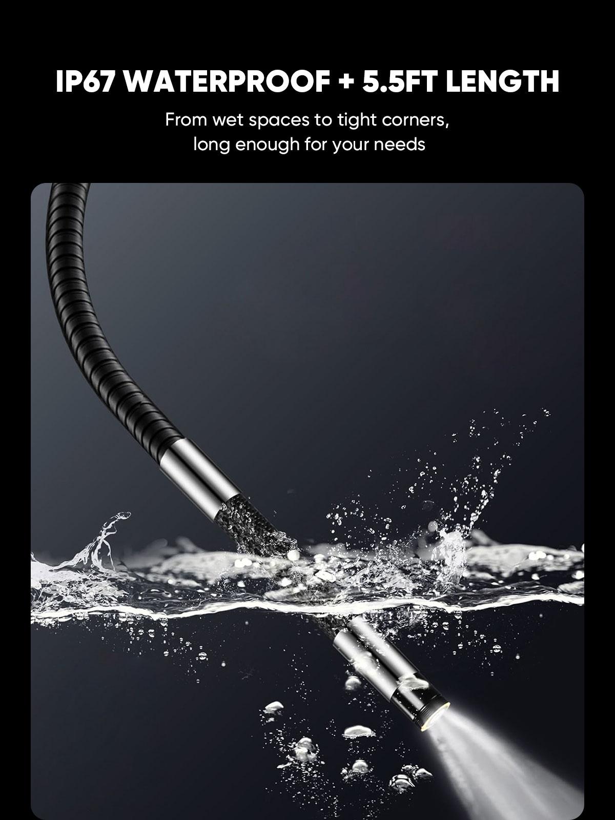 SHEKAR 0.33in/0.23in/0.15in Two-Way Endoscope Camera with Light Rotatable Flexible Waterproof Borescope, Articulated Snake Camera, Inspection Scope for Automotive, Mechanic, Wall, Vehicle, Drain, Home Improvement SHEKAR 0.33in/0.23in/0.15in Two-Way Endoscope Camera with Light Rotatable Flexible Waterproof Borescope, Articulated Snake Camera, Inspection Scope for Automotive, Mechanic, Wall, Vehicle, Drain, Home Improvement