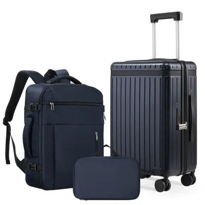 Juego de 3 Maletas Rígidas ABS+PC Expandibles, con Cerradura TSA, Ruedas Silenciosas 360° y Diseño Ligero, 20/24/28 Pulgadas, Ideal para Viajes Internacionales y de Negocios