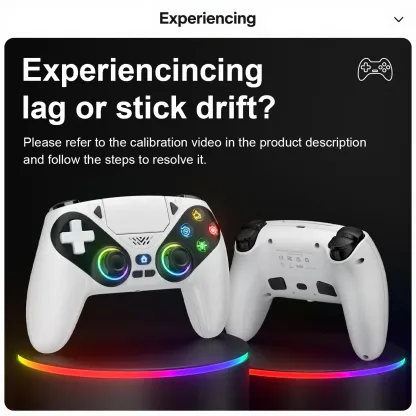 Mando inalámbrico Pro para PS5 - RGB, doble vibración, 1000 mAh
