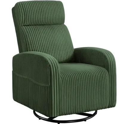 Sillón mecedor y giratorio de pana para guardería Yaheetech
