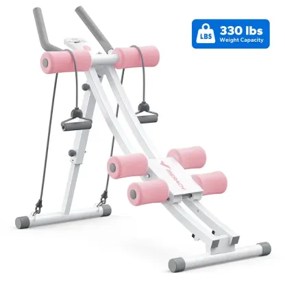 Máquina de entrenamiento abdominal ajustable con monitor LCD para esculpir el core y la cintura