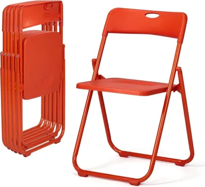 Juego de 10 sillas plegables de plástico ligero (capacidad de 300 libras) con estructura metálica reforzada; fáciles de plegar y almacenar, aptas para uso en interiores y exteriores (bodas, fiestas, salas de reuniones, patios y jardines). Disponibles en s