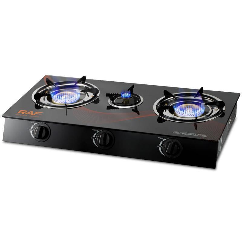 Cocina de Gas Encendido Automatico Quemadores de Hierro Fundido y Aluminio Estufa Potente Segura y Multifuncional para Cocina Doméstica