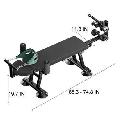Mesa eléctrica de descompresión lumbar ajustable, con extensión cervical, soporte para espalda y diseño en cuero PU, ideal para hogar, oficina y gimnasio.