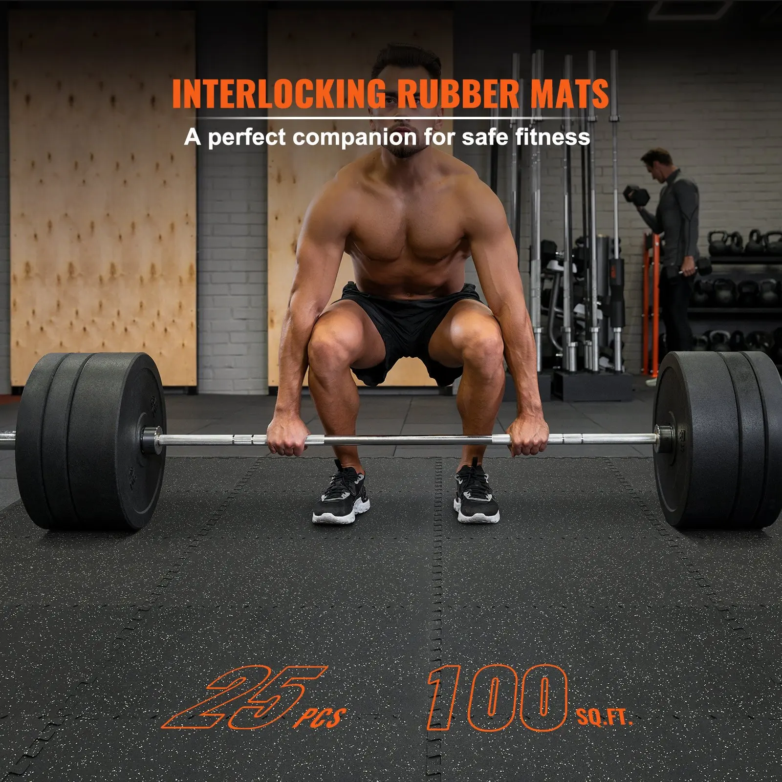 25 alfombrillas de gimnasio de 1/2 pulgada de grosor, 24" x 24", de espuma EVA y goma, entrelazables, con cobertura de 100 pies cuadrados, suelo tipo puzle impermeable para gimnasio, hogar, garaje y sótano.