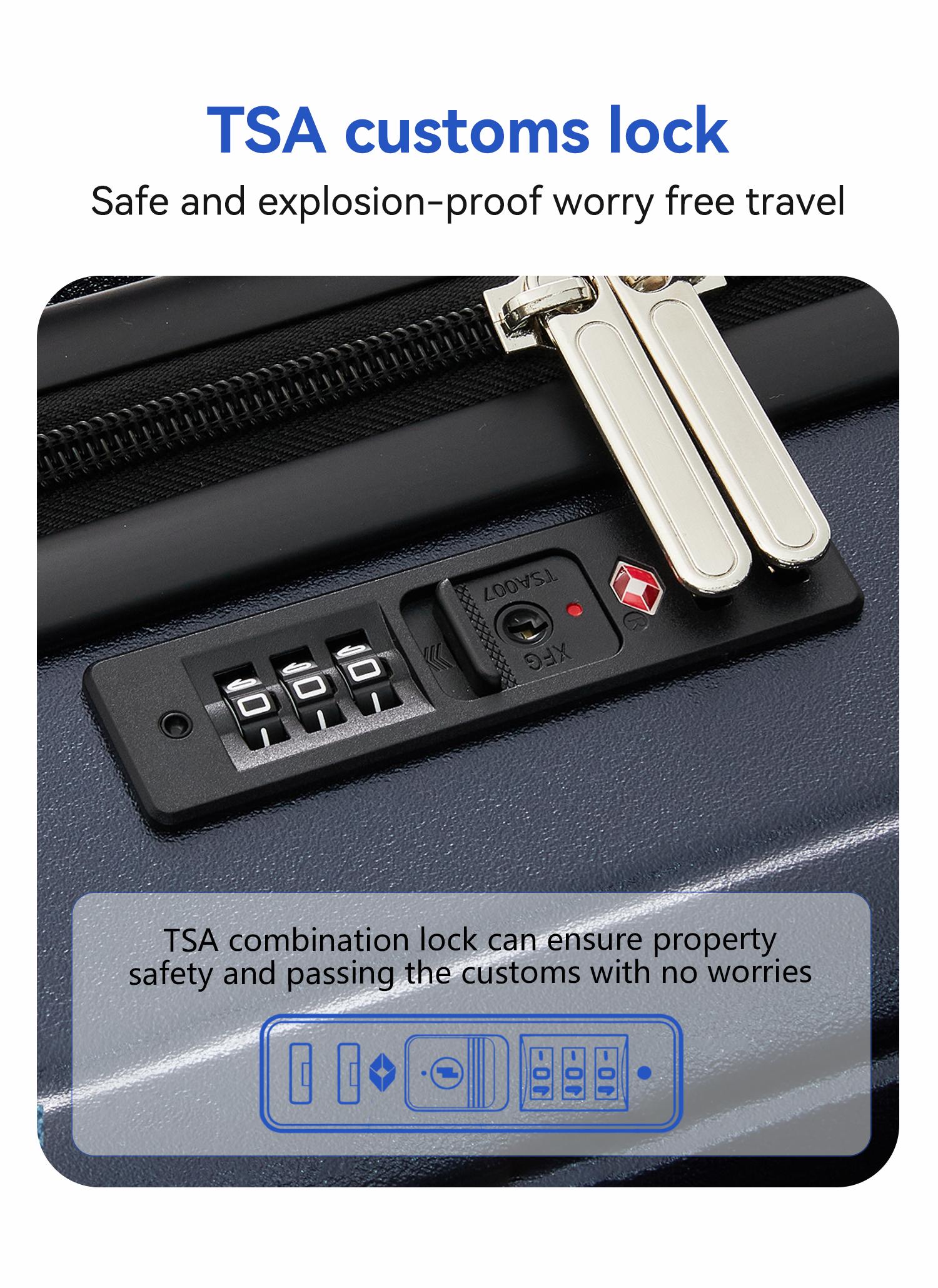 3PCS Expandable Polycarbonate Luggage Set - Durable ABS+PC Hard-Shell Suitcases with TSA Lock, 360&deg; Silent Spinner Wheels, Lightweight 20/24/28in for International Travel, Business Trips,back to school shopping