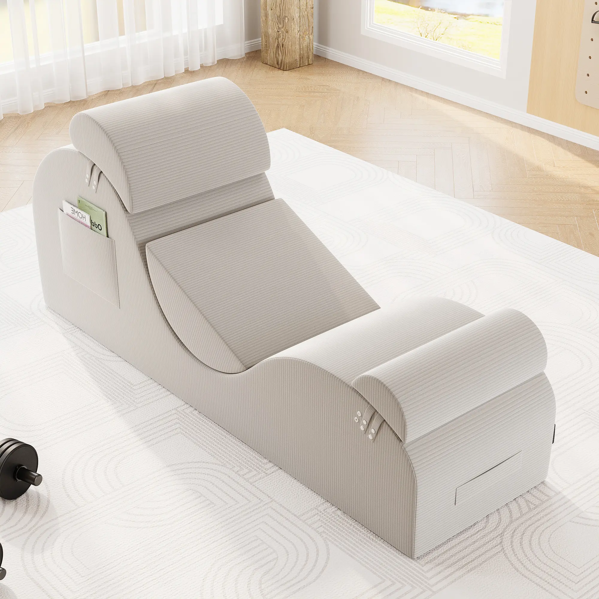 Silla ergonómica de pana para yoga (para adultos)