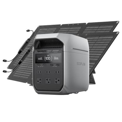 Serie DELTA 3, batería LFP de 1 kWh para respaldo doméstico, camping y generador solar para caravanas (panel solar opcional) con entrada solar de 500-1000 W, generador eléctrico + UPS
