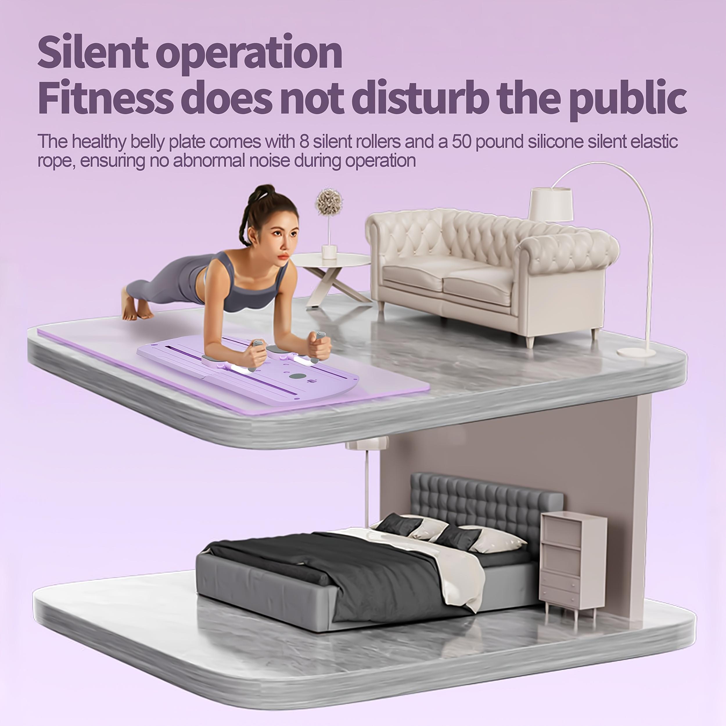 Summerwins 8-in-1 Multifunctional Collapsible Pilates Board - 24 Non-Slip Feet, Small Space Storage - Multifunctional Pilates Home Gym Fitness Gear for Home Workouts, Workout Equipment Use in Living Room