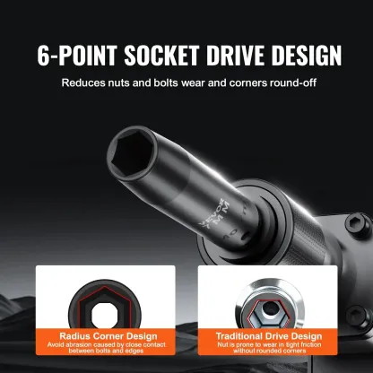 **Juego de Vasos de Impacto de 1/2" de 65 Piezas con Acero Cr-V, Vasos SAE y Métricos de 6 Puntas, Estuche de Almacenamiento para Reparación de Autos.**