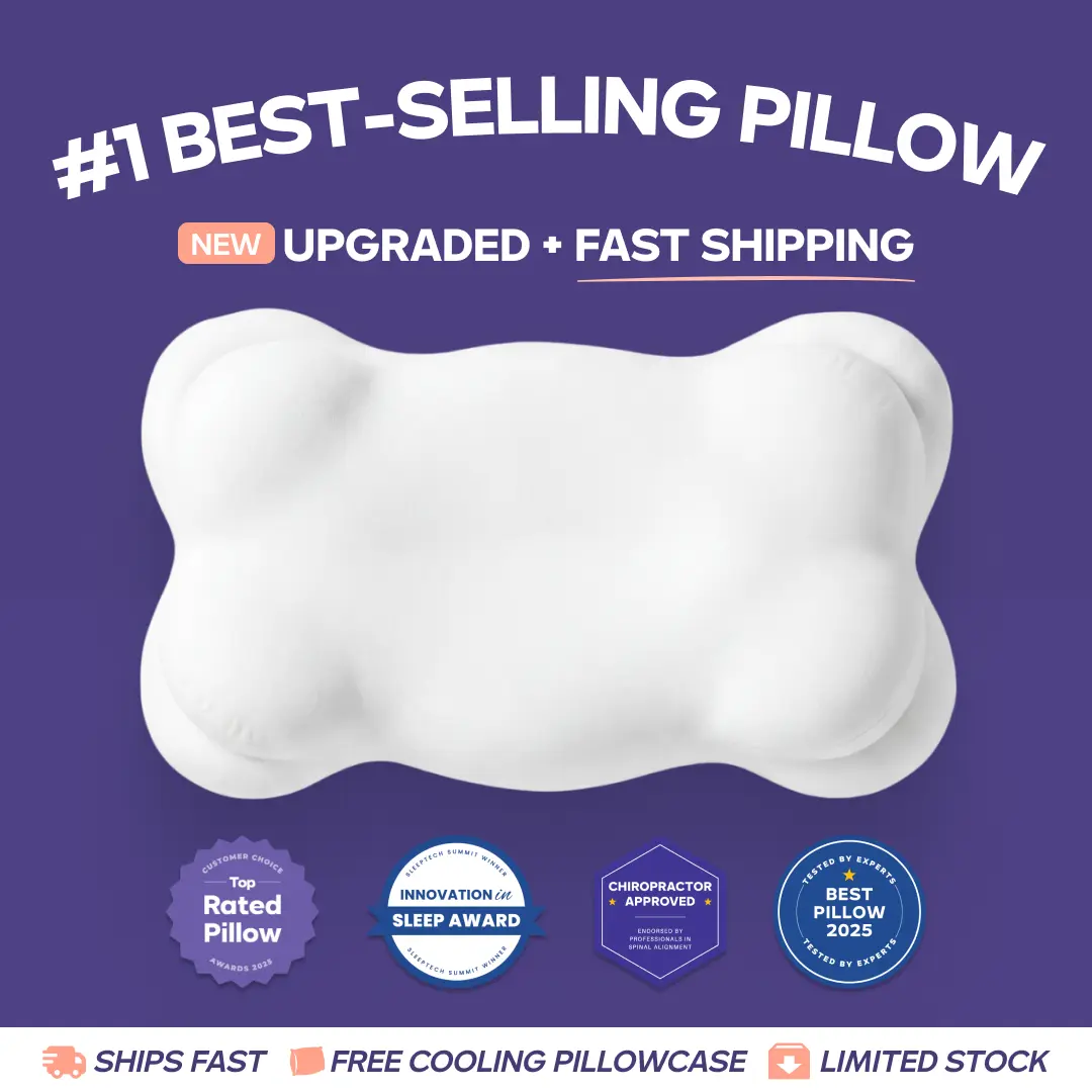 Almohada + Funda refrescante GRATIS: almohada cervical ergonómica de espuma viscoelástica con diseño de doble altura para quienes duermen de lado, boca arriba o boca abajo.