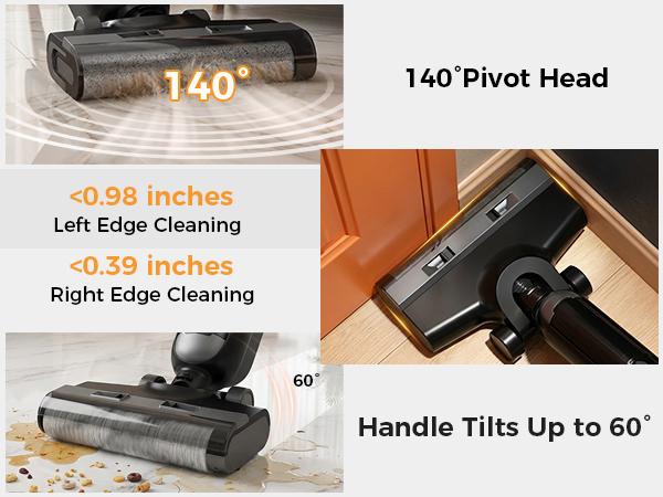 Cordless Wet Dry Vacuum Floor Cleaner, Power Modes for Hardwood & Carpet, Smart Self-Cleaning & Dual Tank System