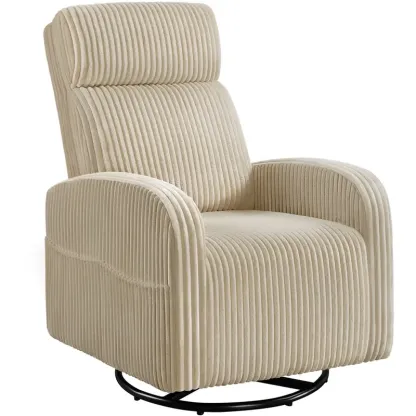 Sillón mecedor y giratorio de pana para guardería Yaheetech
