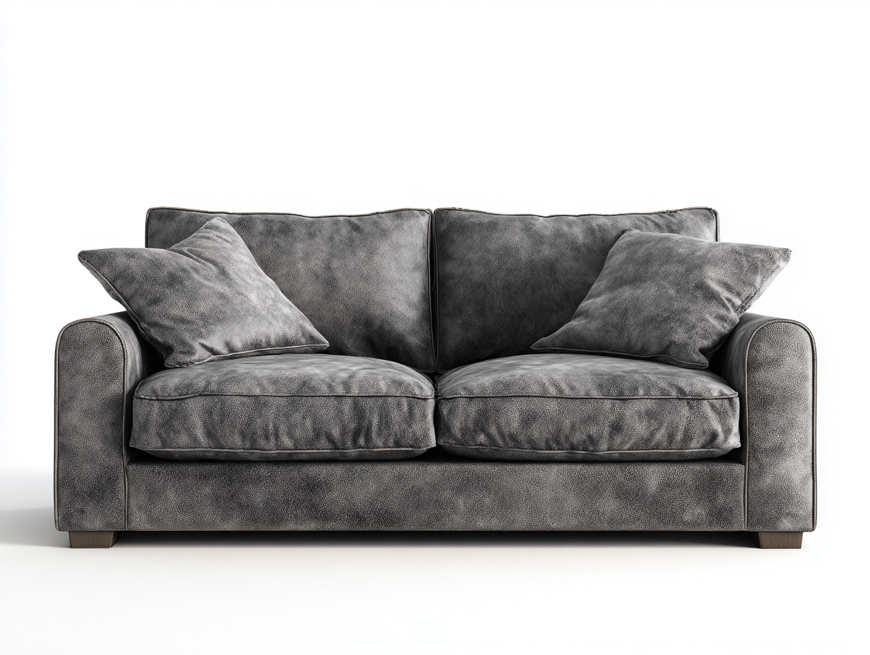 Divano lineare - tessuto - 190x88x82 cm - grigio scuro - moderno-Corianohaus