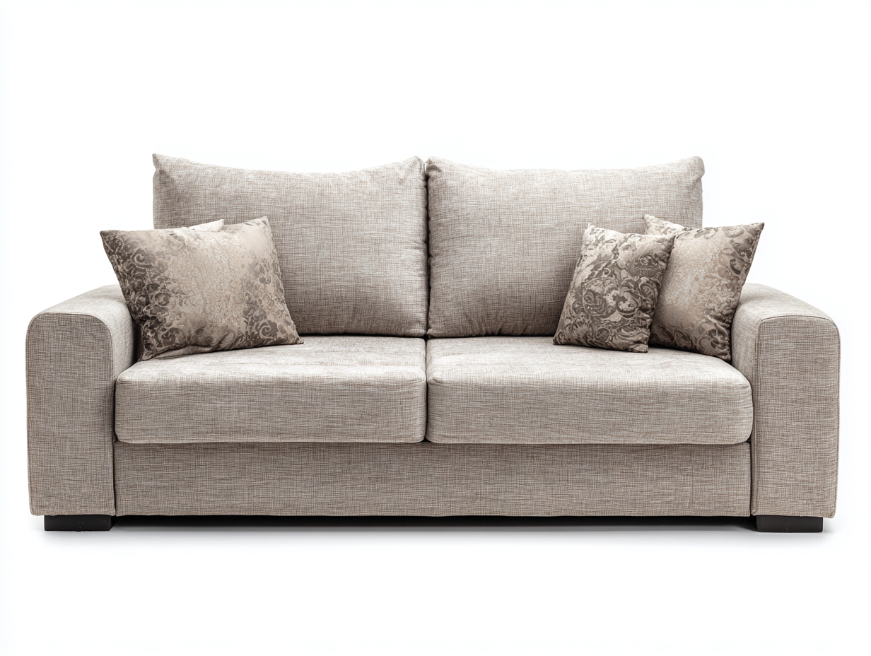 Divano lineare - tessuto - 202x92x86 cm - beige - contemporaneo-Corianohaus