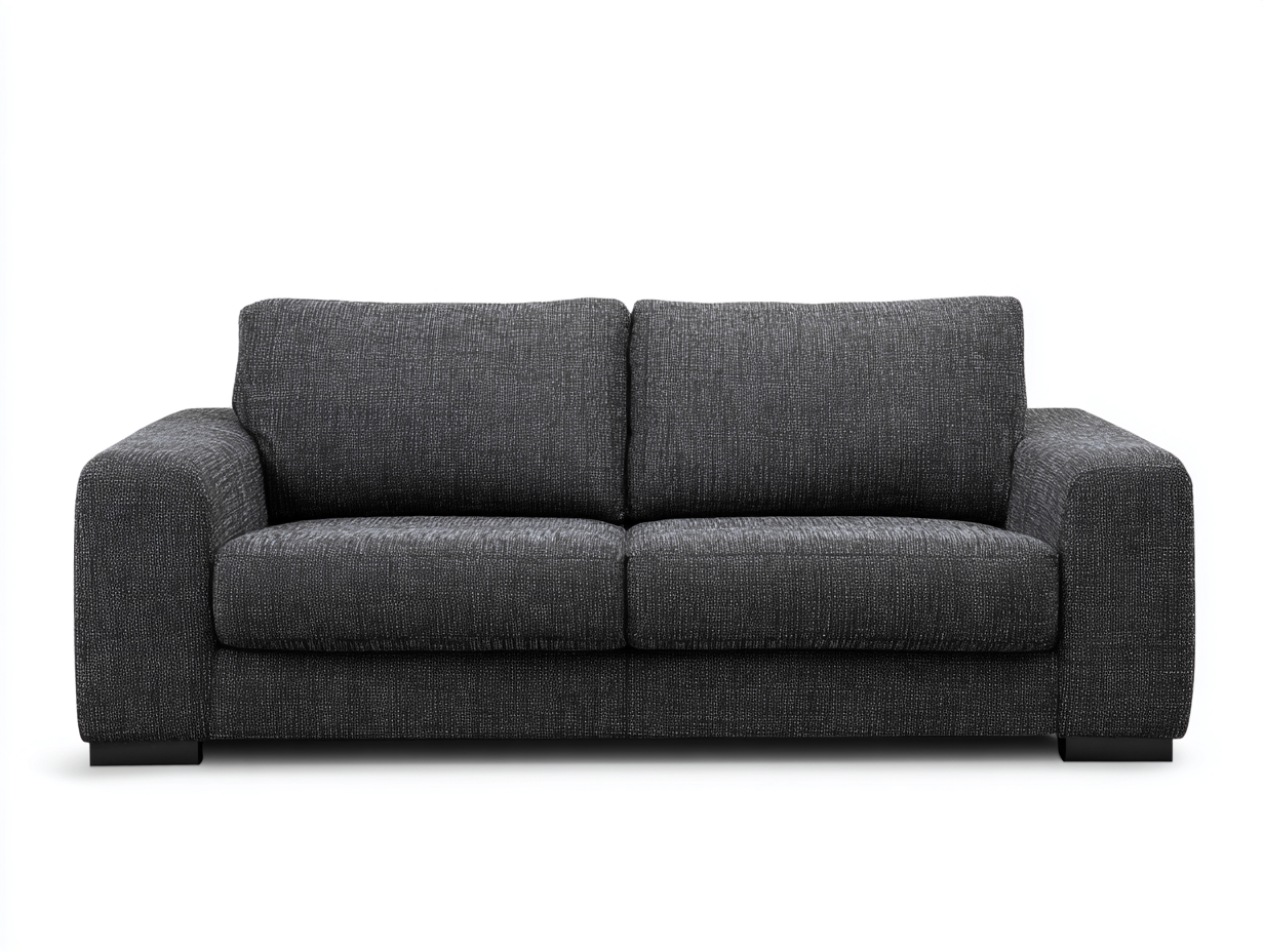 Divano lineare - tessuto - 198x92x83 cm - grigio scuro - moderno-Corianohaus