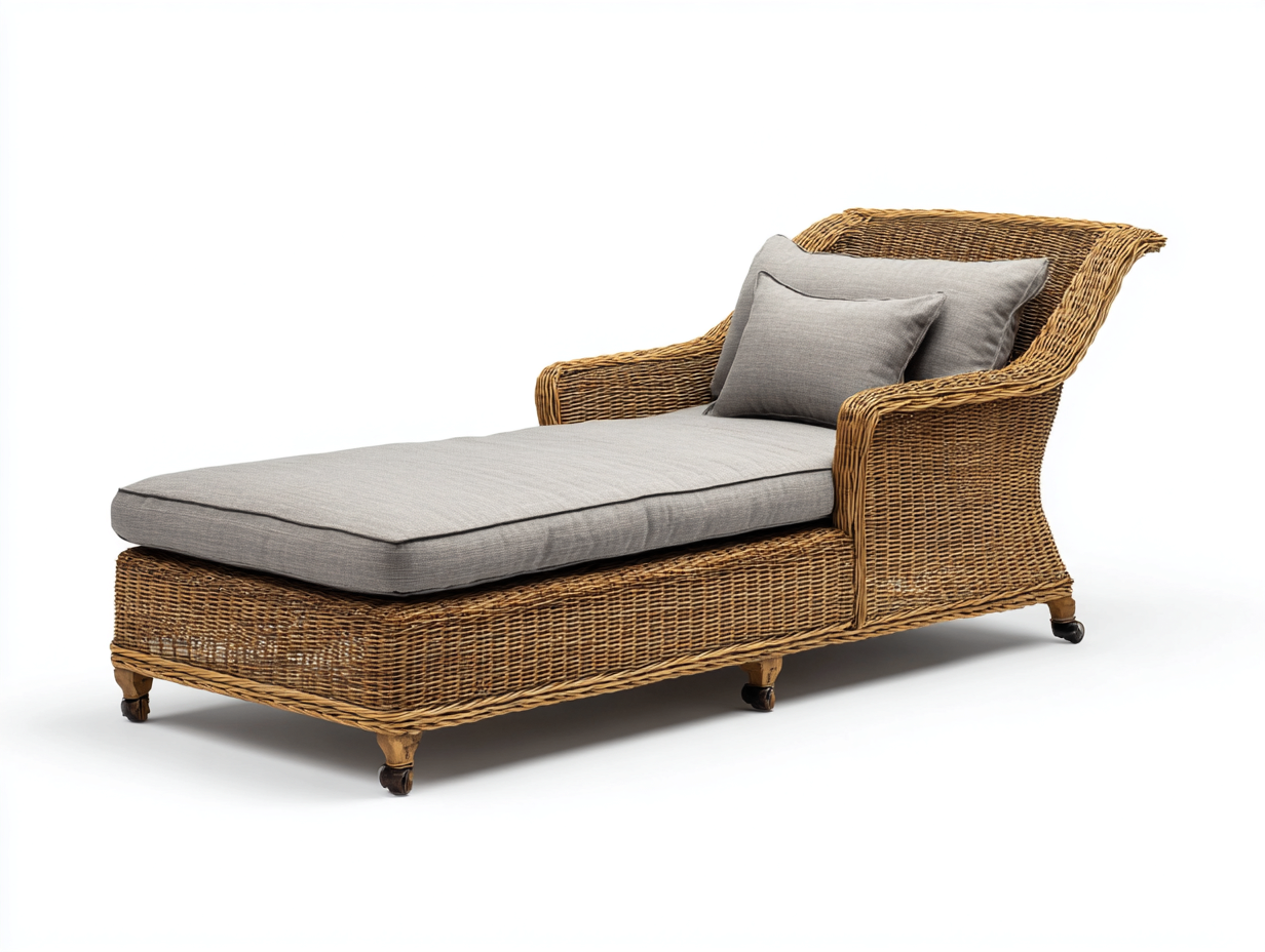 Tumbonas de ratán 178x72x84 cm - marrón-gris - diseño moderno-Gatijahaus