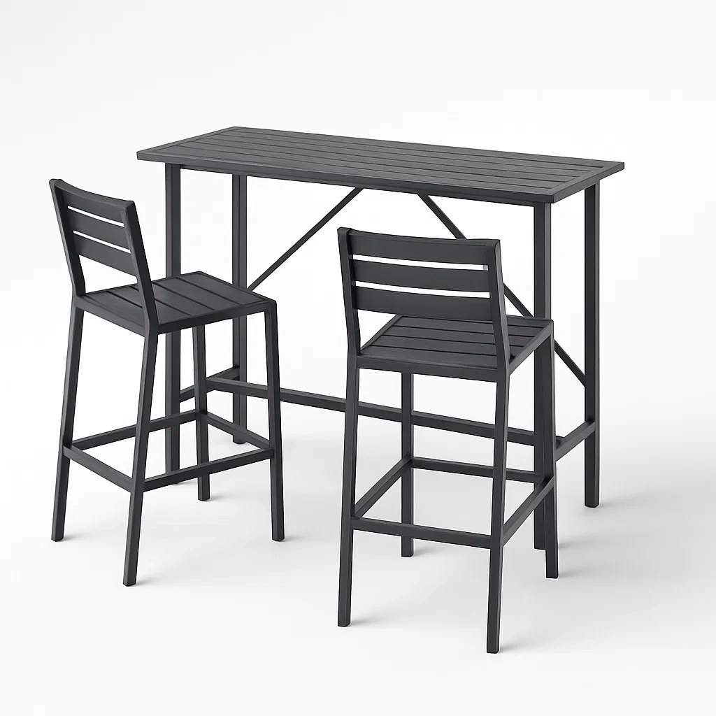 Detente de terrasse,Ensemble bar de terrasse avec tabourets-homelvora