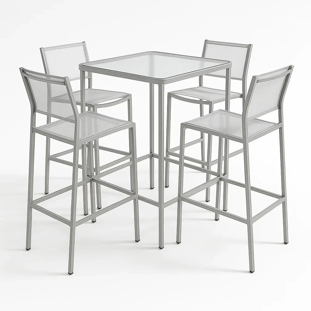 Detente de terrasse,Ensemble bar de terrasse avec tabourets-homelvora