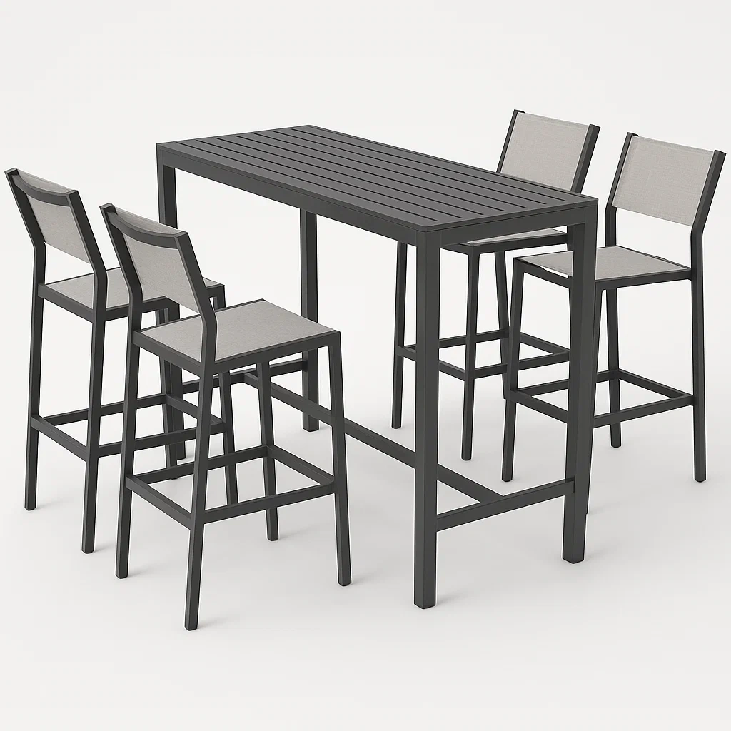 Detente de terrasse,Ensemble bar de terrasse avec tabourets-homelvora