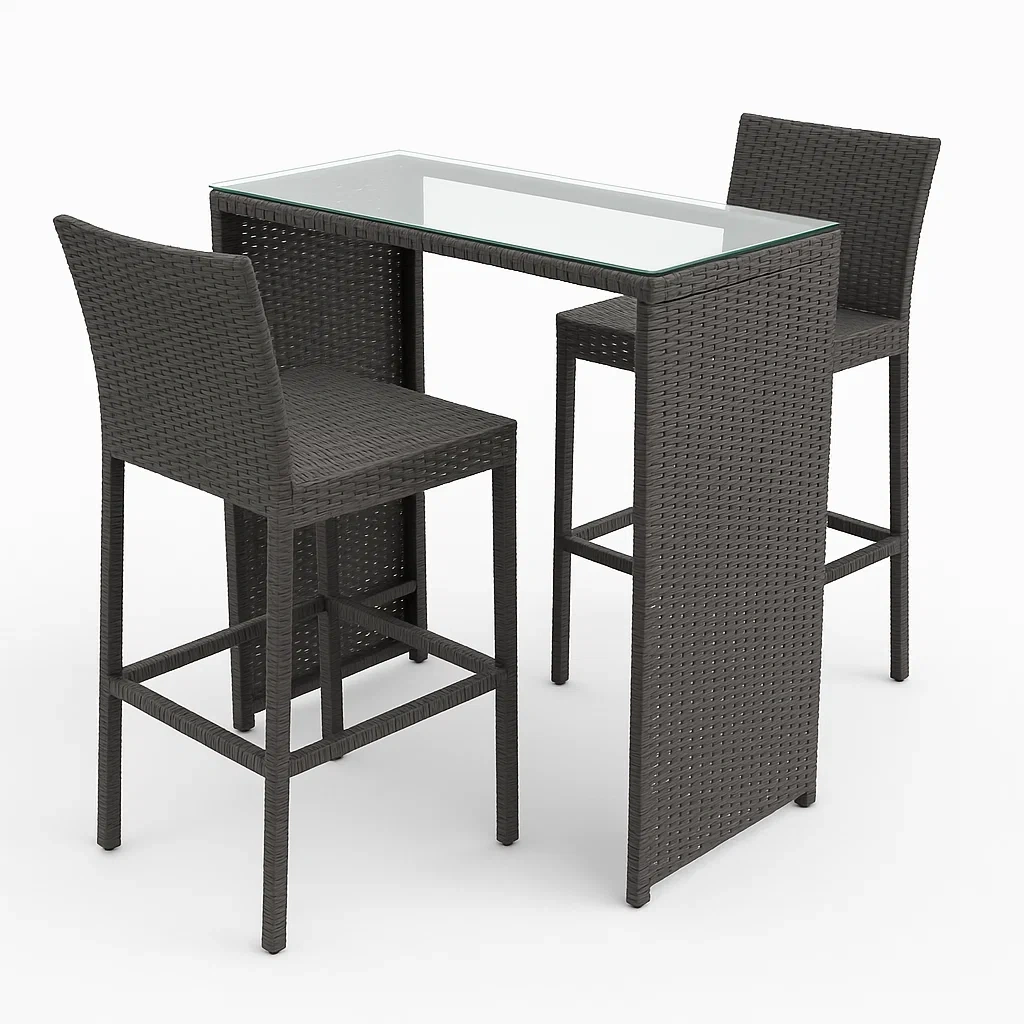 Detente de terrasse,Ensemble bar de terrasse avec tabourets-homelvora