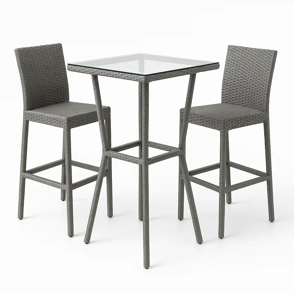 Detente de terrasse,Ensemble bar de terrasse avec tabourets-homelvora