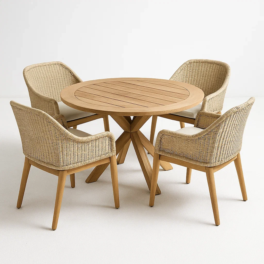 Detente de terrasse,Ensemble table et chaises de repas de terrasse-homelvora