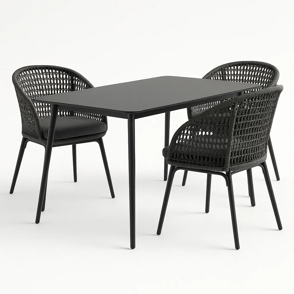 Detente de terrasse,Ensemble table et chaises de repas de terrasse-homelvora