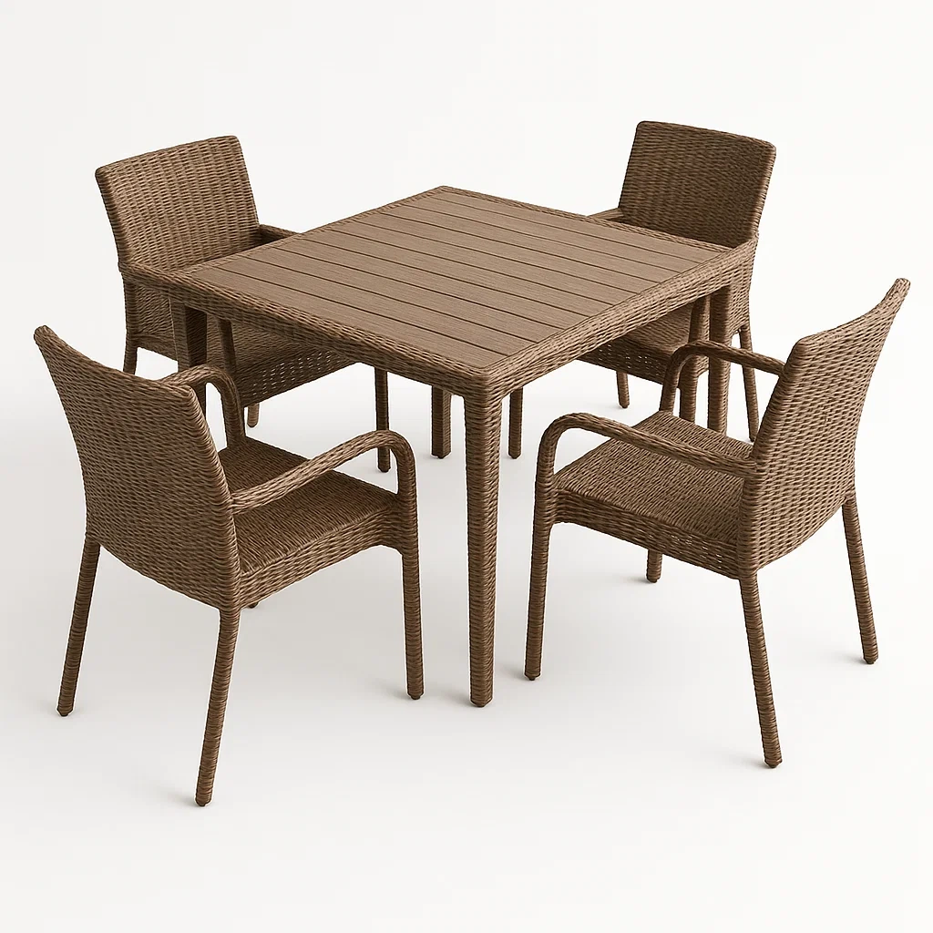 Detente de terrasse,Ensemble table et chaises de repas de terrasse-homelvora