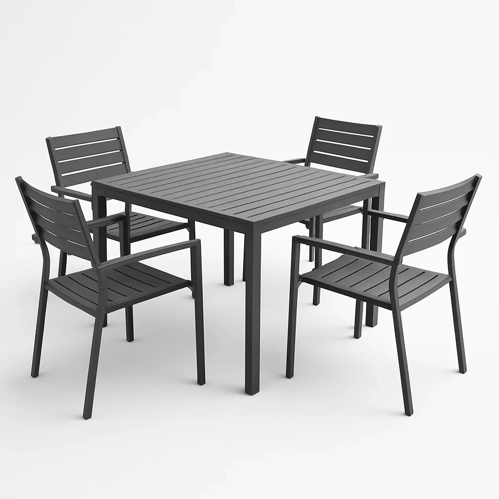 Detente de terrasse,Ensemble table et chaises de repas de terrasse-homelvora