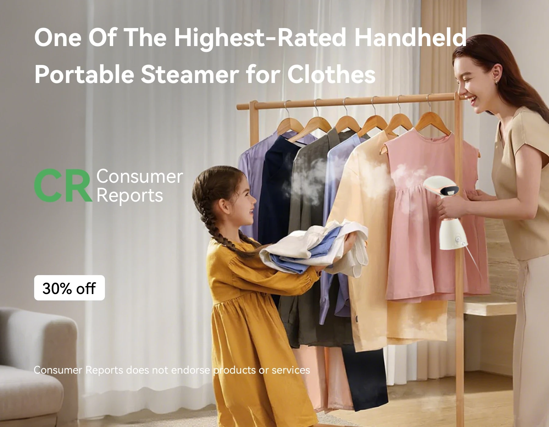 Teldoris Handheld Portable Steamer for Clothes - Image 2