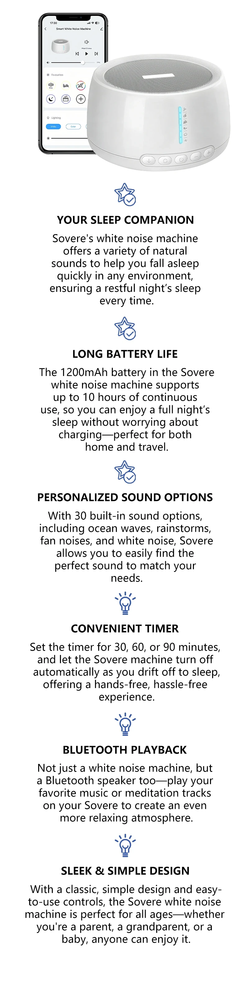 Sovere White Noise Sleep Machine - Image 2