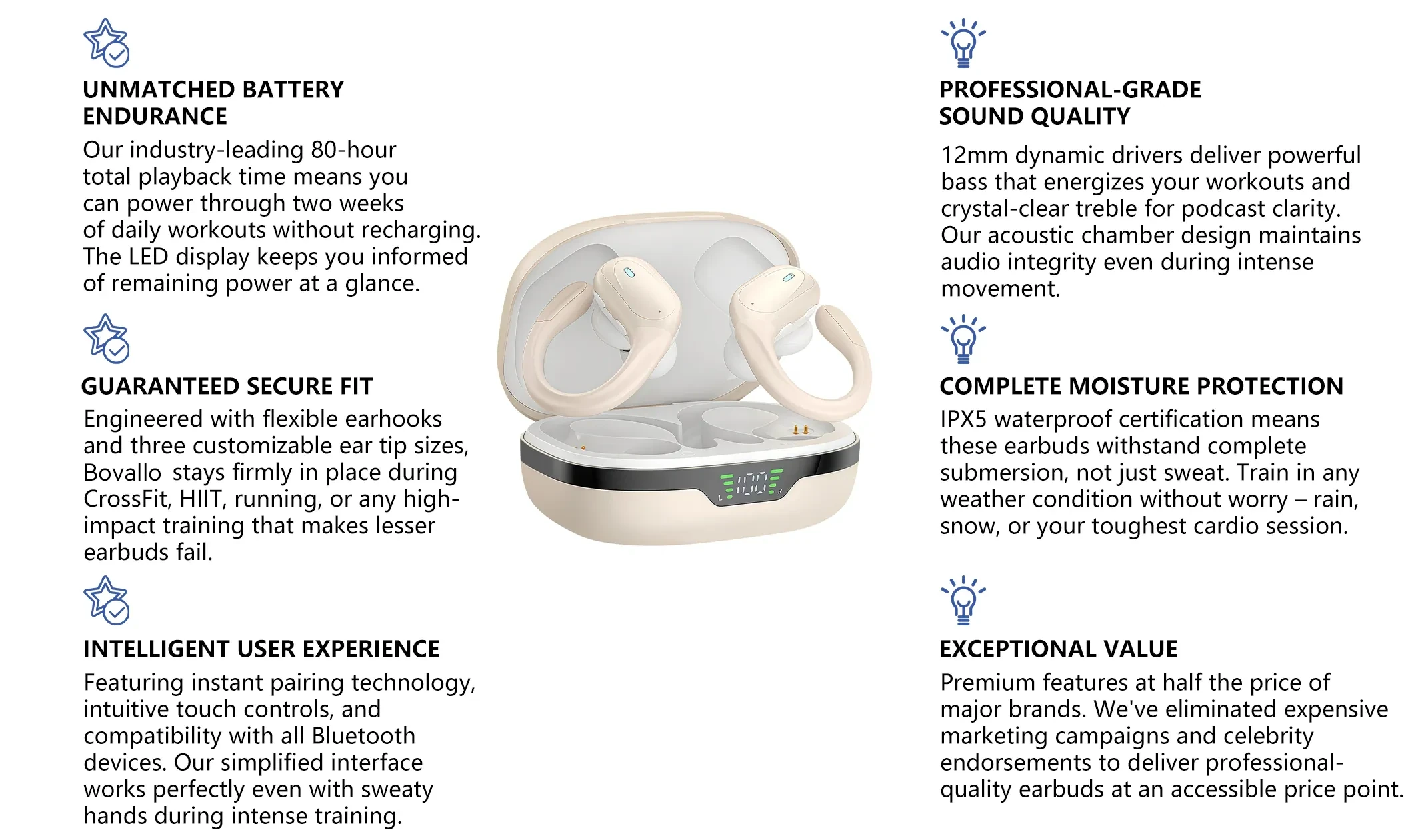 Bovallo Wireless Sports Earbuds - Image 1