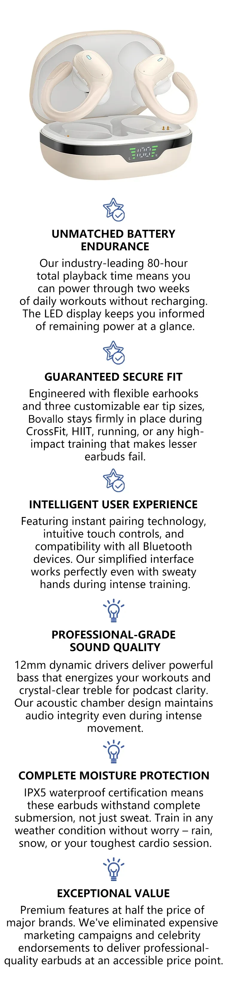 Bovallo Wireless Sports Earbuds - Image 2