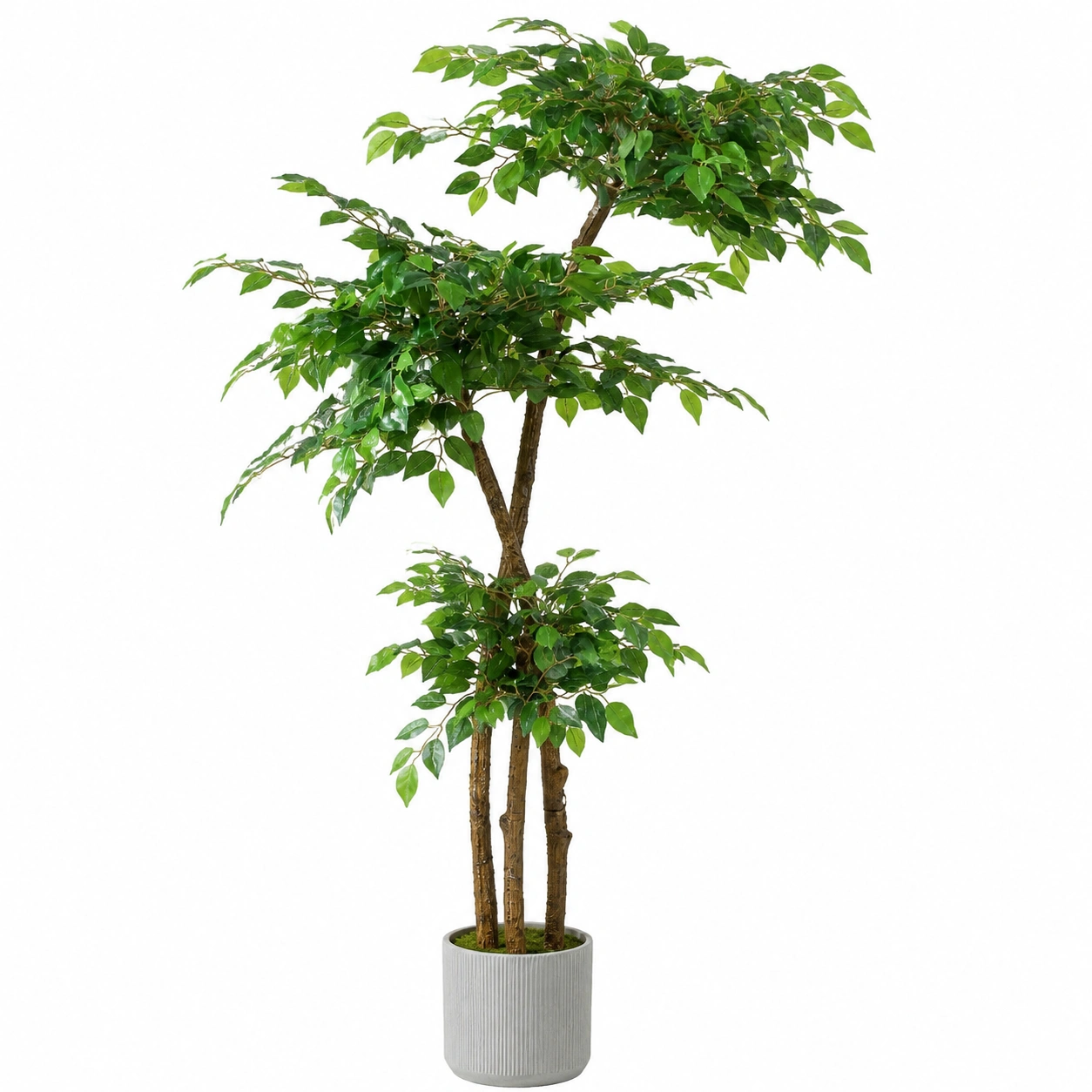 Árbol artificial interior 180cm con hojas verdes en maceta-HOMAV ORA