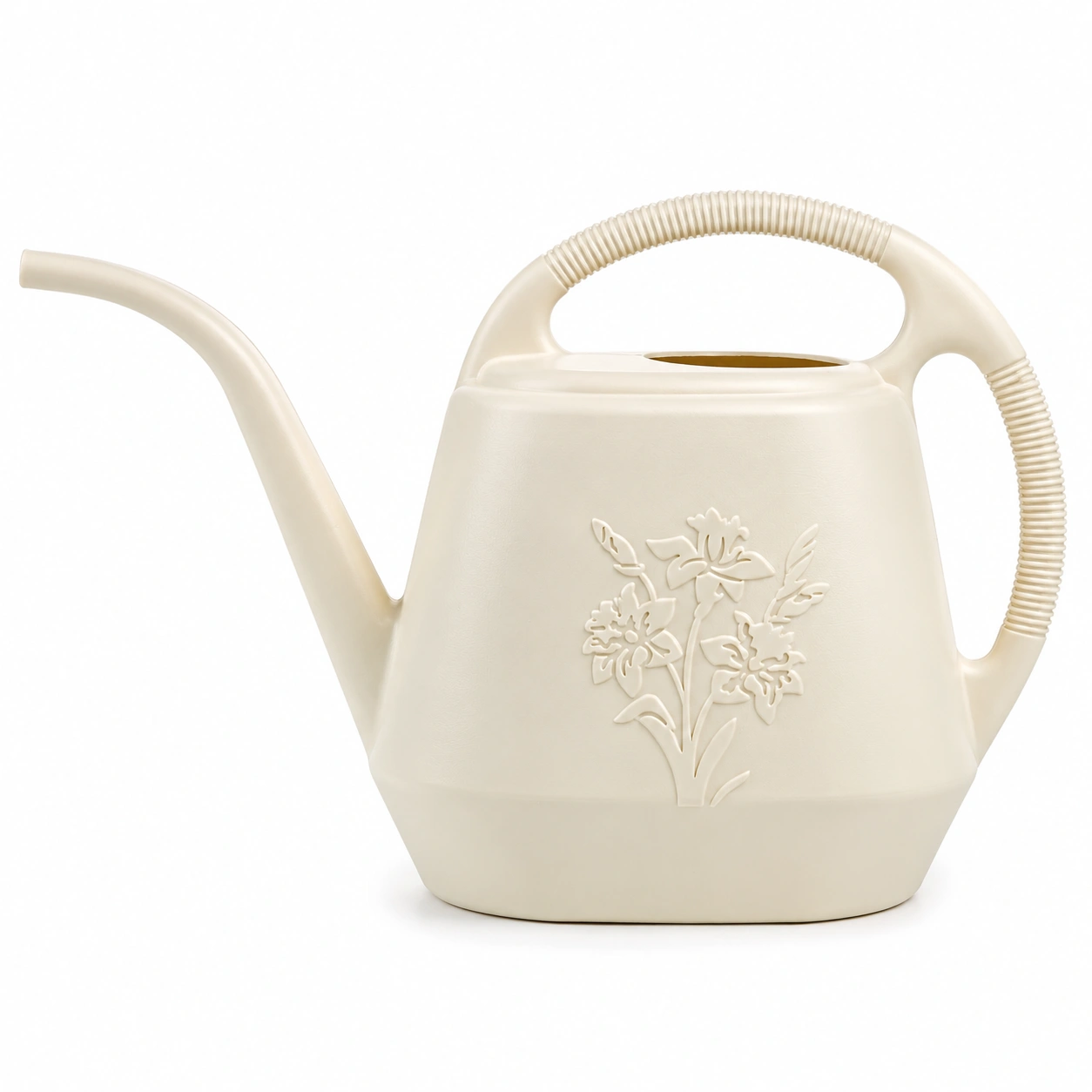 Regadera Decorativa con Relieve de Flores 5L Beige-HOMAV ORA
