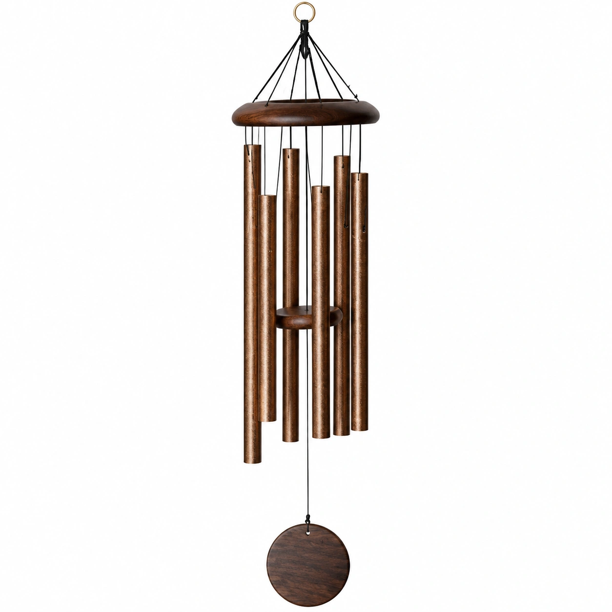 Campanillas de Viento de Metal y Madera, Marrón, 80 cm-HOMAV ORA