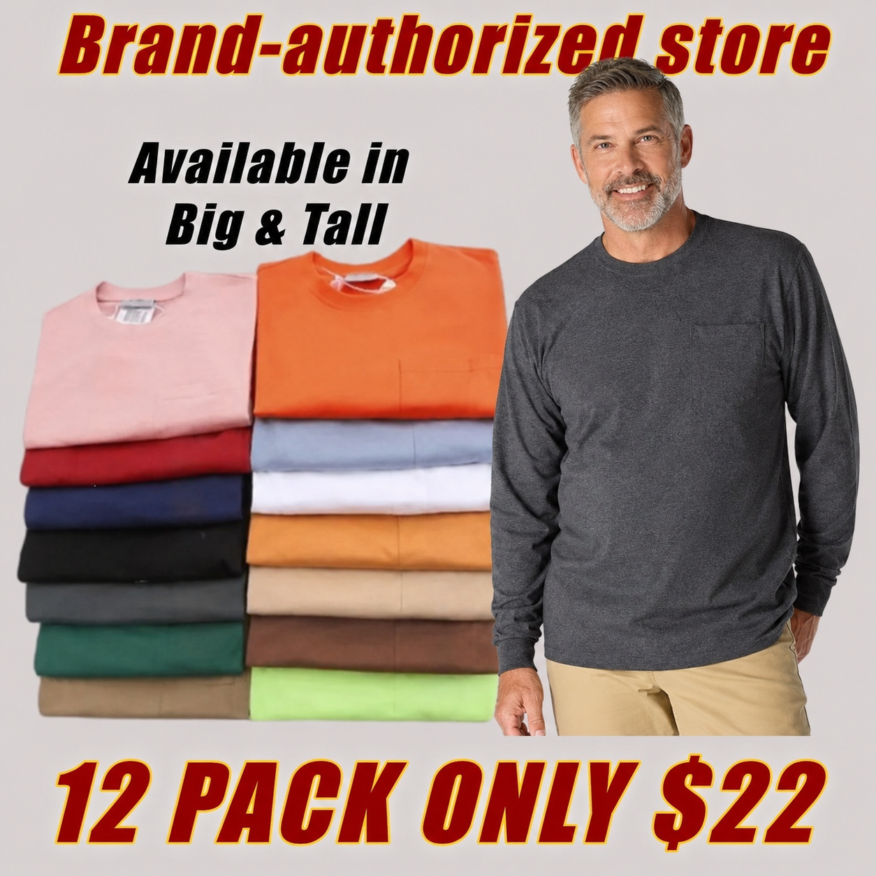 Men’s Heavyweight Work Tee – Pocket Shirt (Loose Fit, Built to Last)