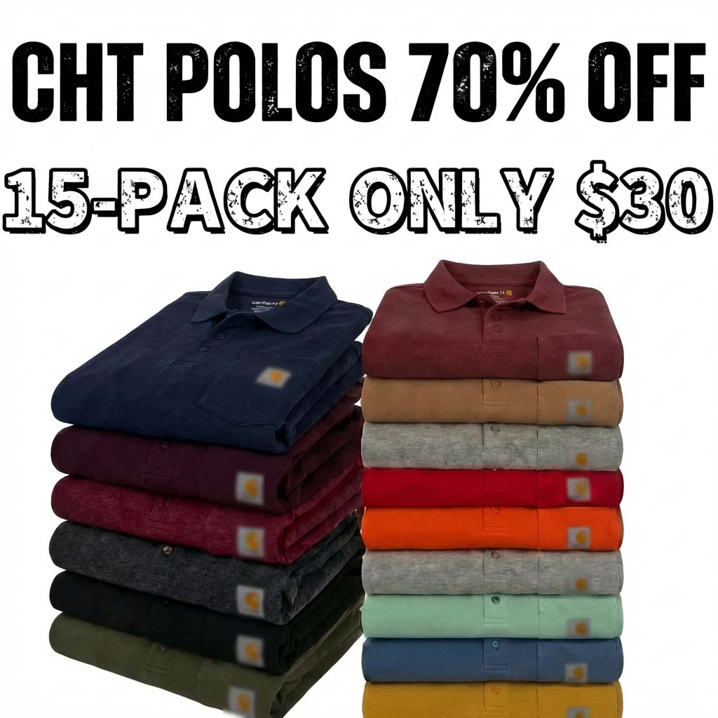 Promotion 🔥🔥CHT Men's Workwear Loose Fit Heavyweight POLOS (Also Available in Big & Tall)